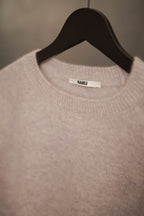 Cashmere-Pullover Cashmere Kurzarm hellgrau