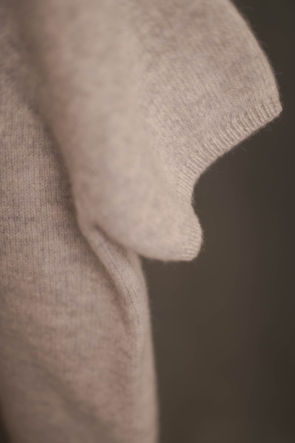 Cashmere-Pullover Cashmere Kurzarm hellgrau