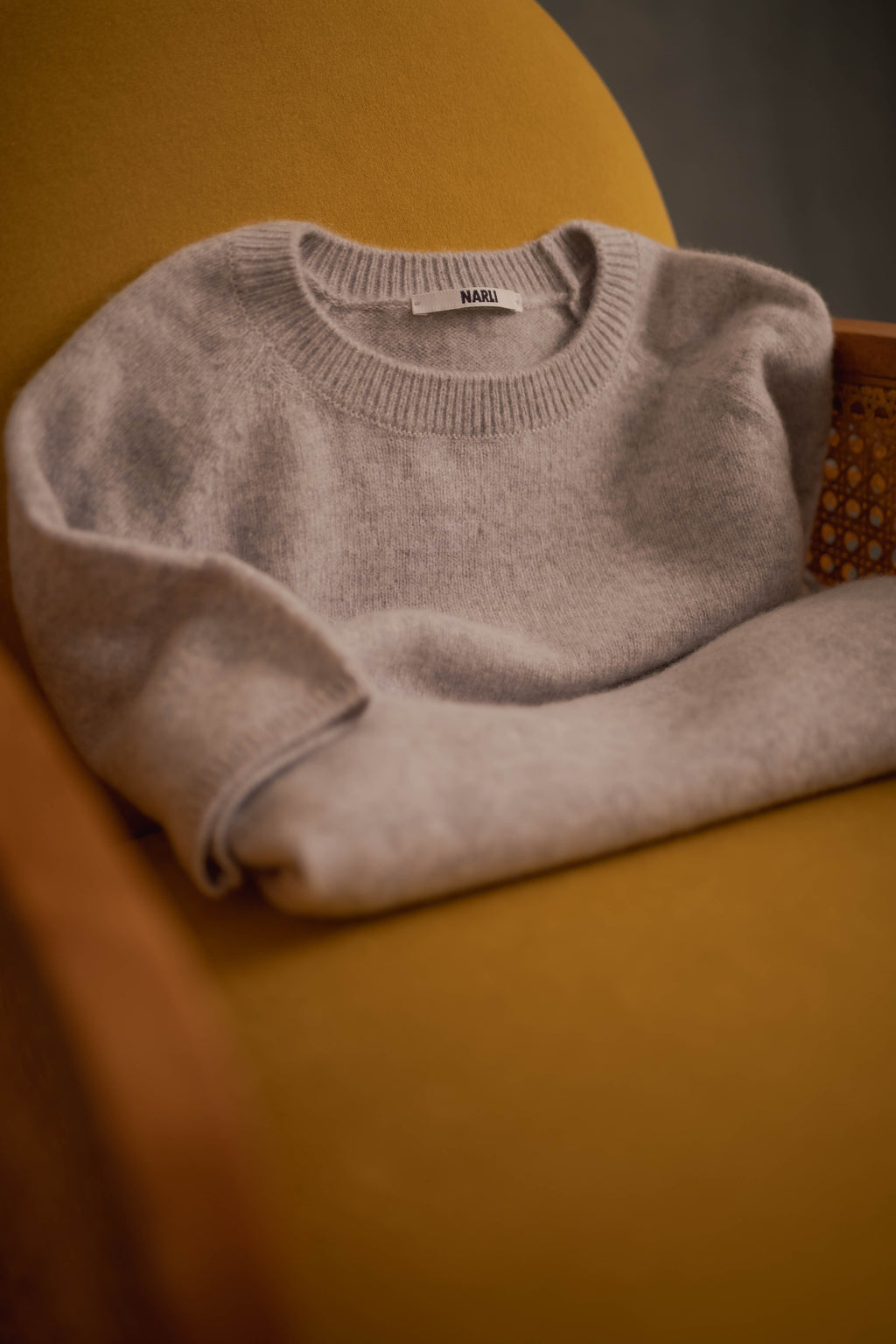 Cashmere-Pullover Cashmere Kurzarm hellgrau