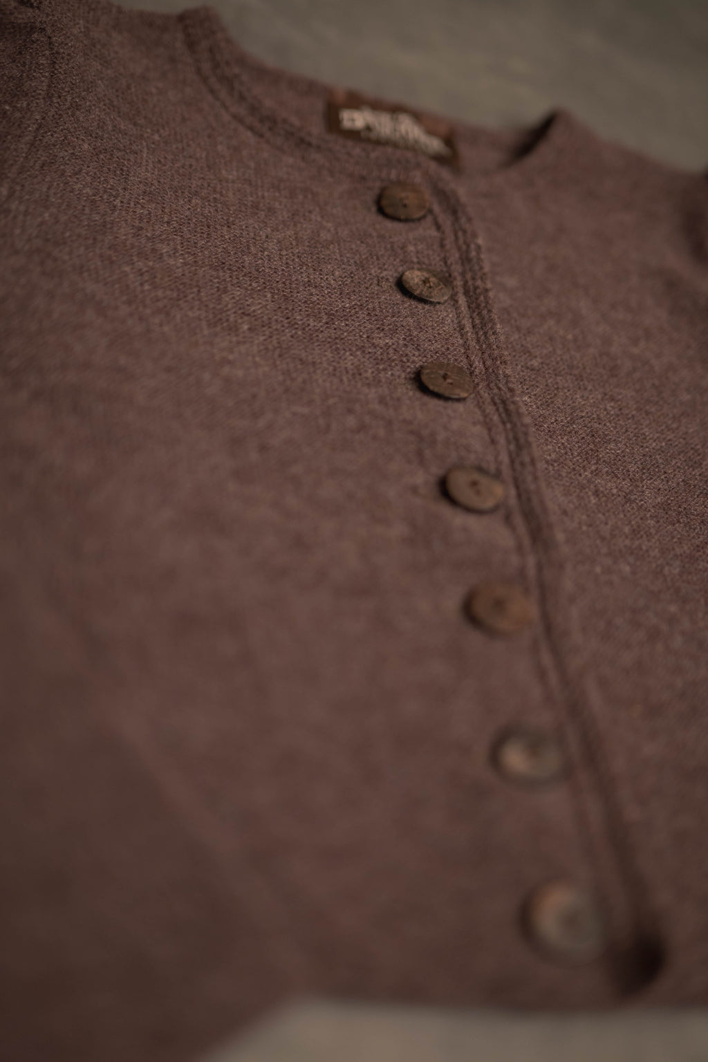 Strickjacke dunkelbraun-rinde