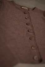 Strickjacke dunkelbraun-rinde
