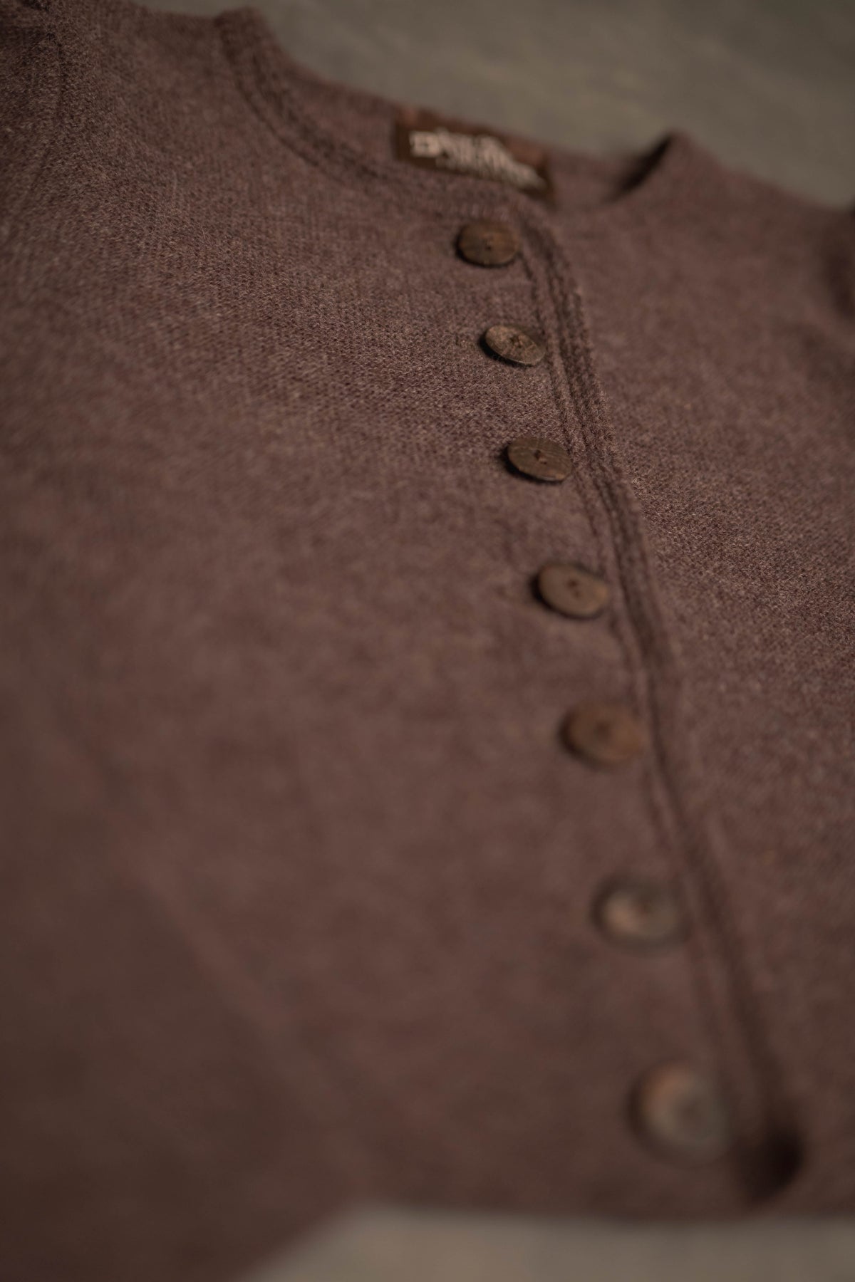 Strickjacke dunkelbraun-rinde