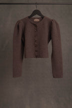 Strickjacke dunkelbraun-rinde