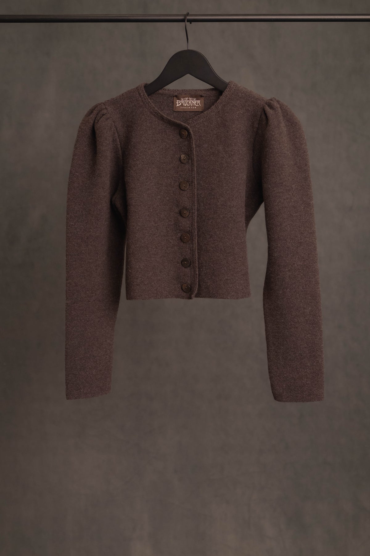 Strickjacke dunkelbraun-rinde