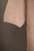 Cashmere-Pullover Cashmere Kurzarm beige
