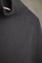 Strickpullover mit Rollkragen dunkelblau