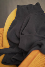 Strickpullover mit Rollkragen dunkelblau