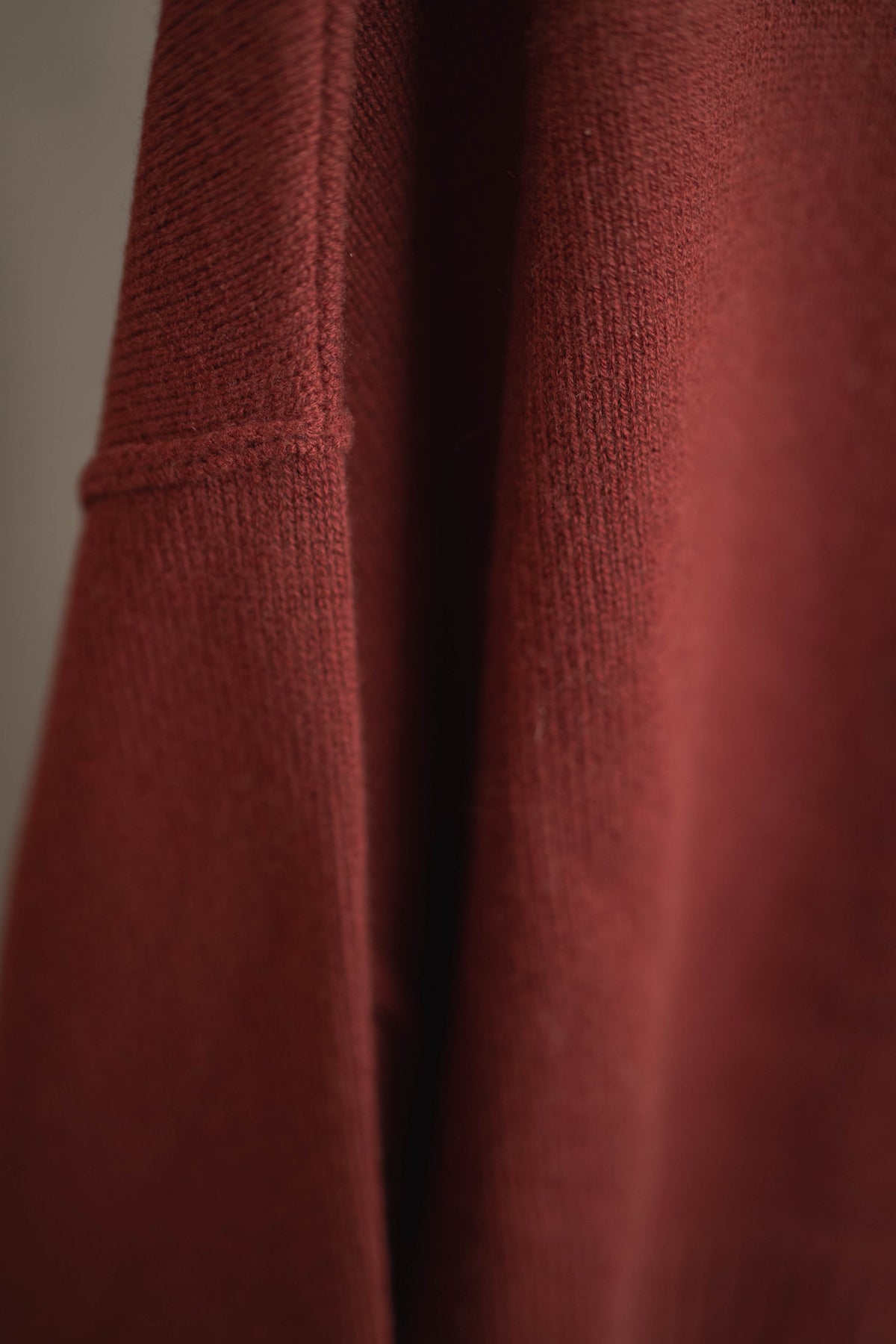 Oversize Strickpullover V-Ausschnitt bordeaux