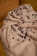 Cashmere Tuch Bandana creme-hellbraun