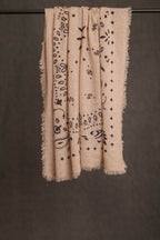 Cashmere Tuch Bandana creme-hellbraun