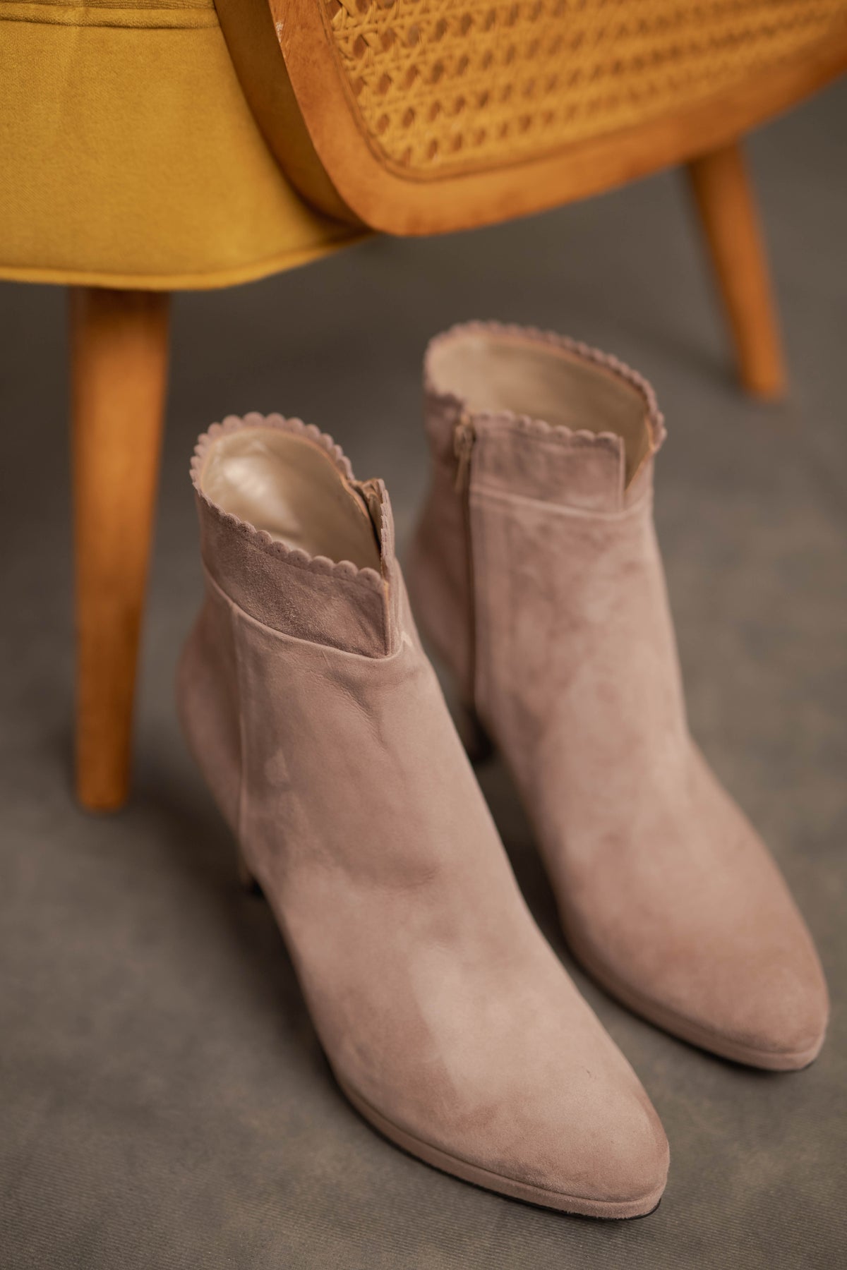 Stiefelette in Nougat