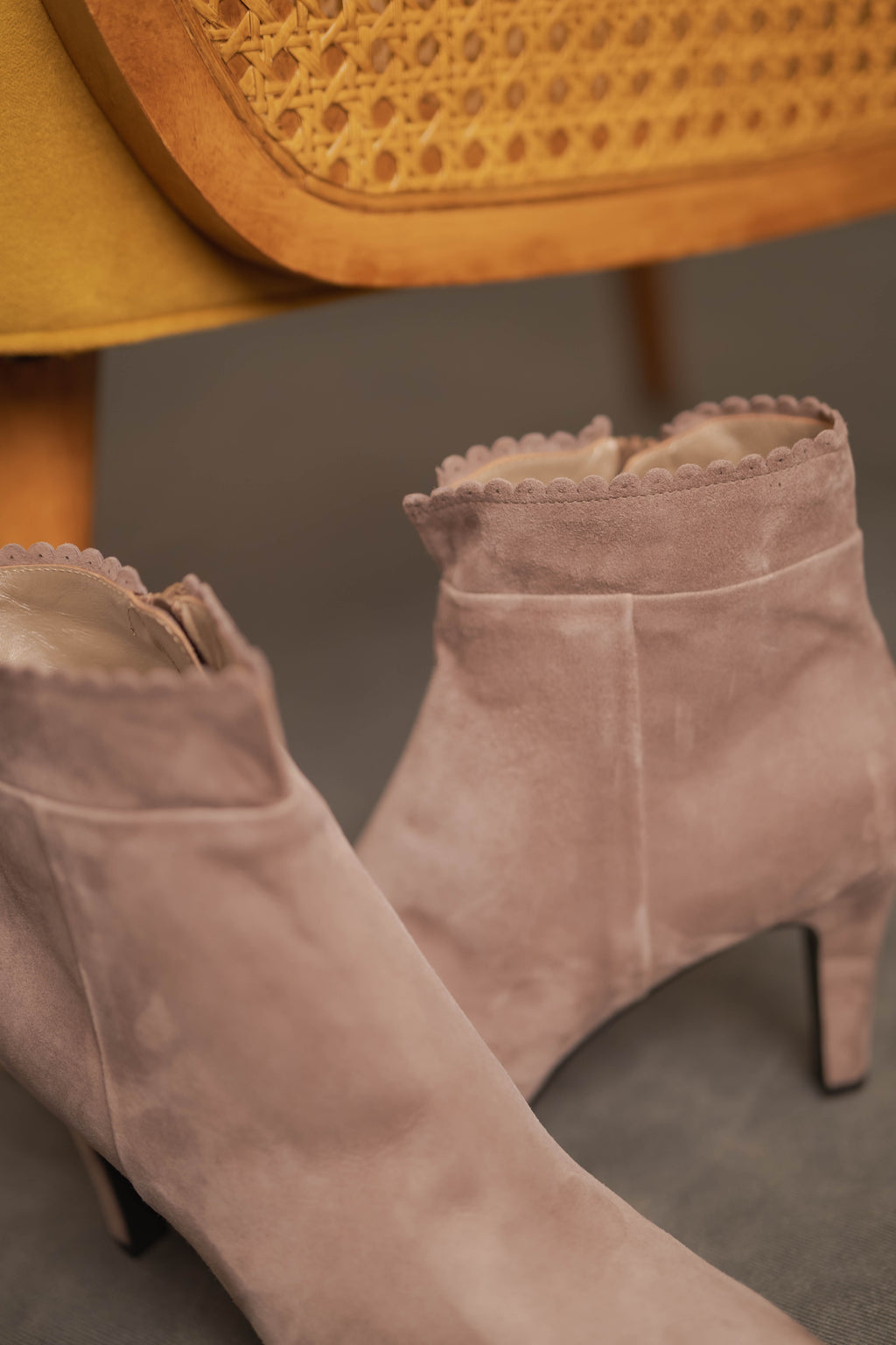 Stiefelette in Nougat