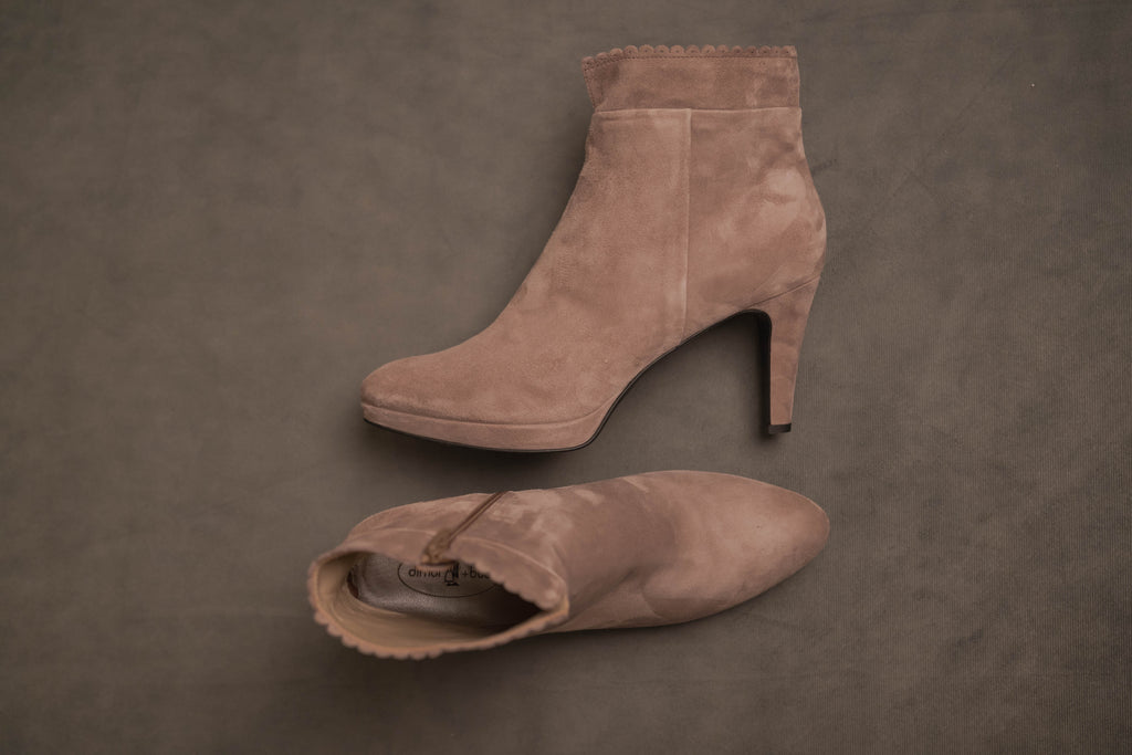 Stiefelette in Nougat