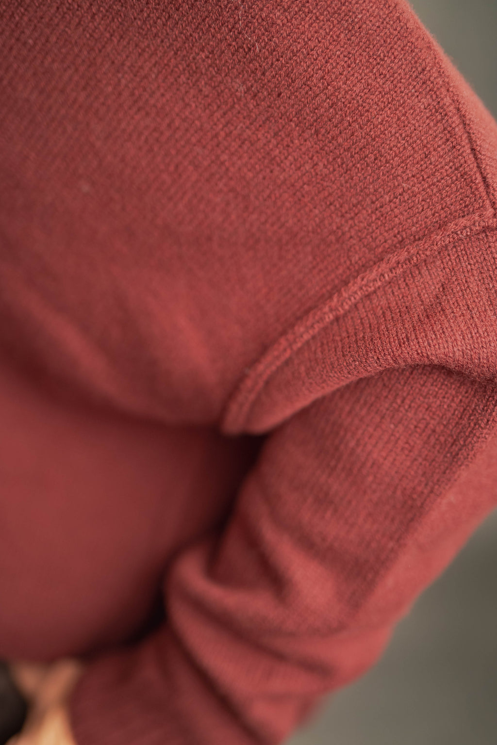 Oversize Strickpullover V-Ausschnitt bordeaux