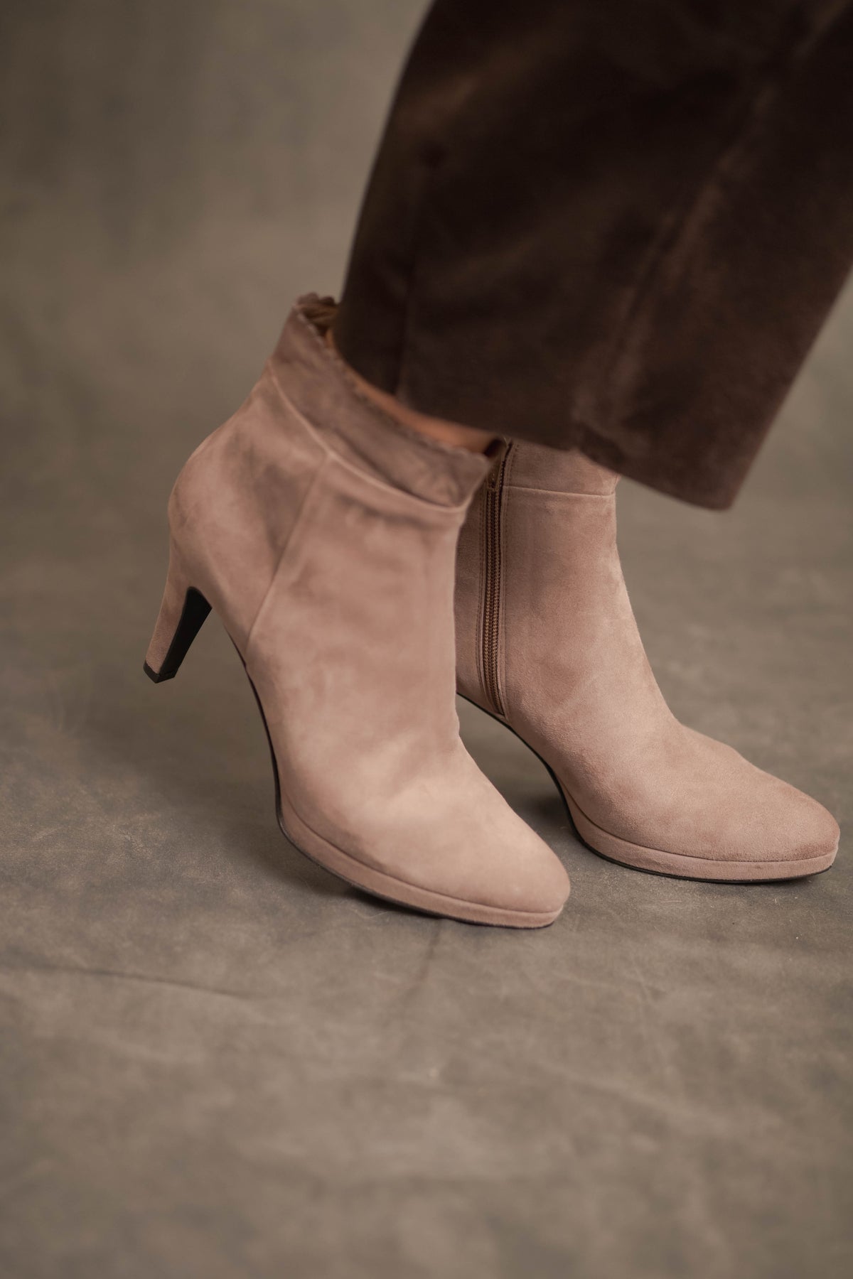 Stiefelette in Nougat