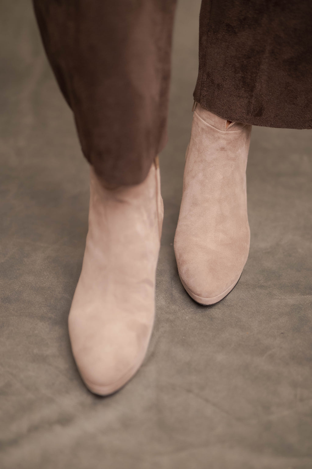 Stiefelette in Nougat