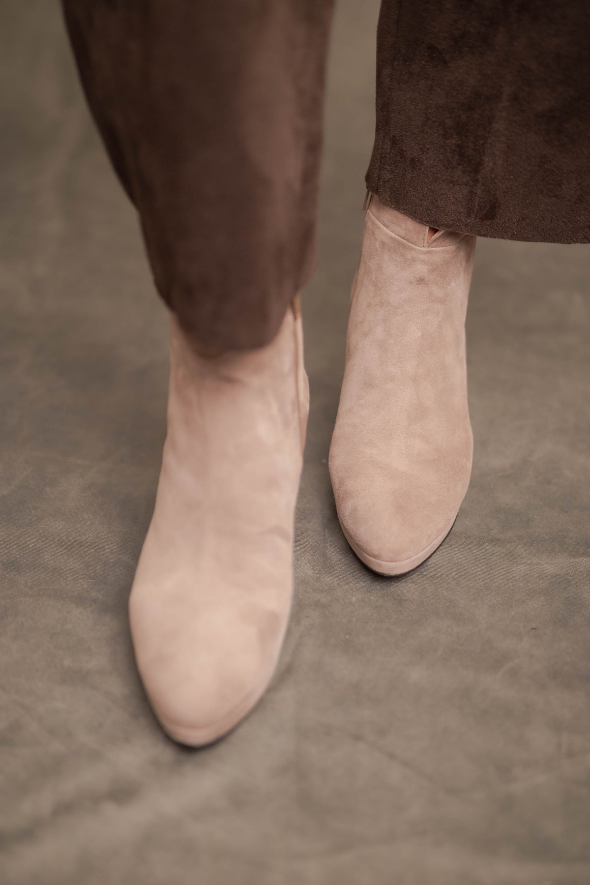 Stiefelette in Nougat