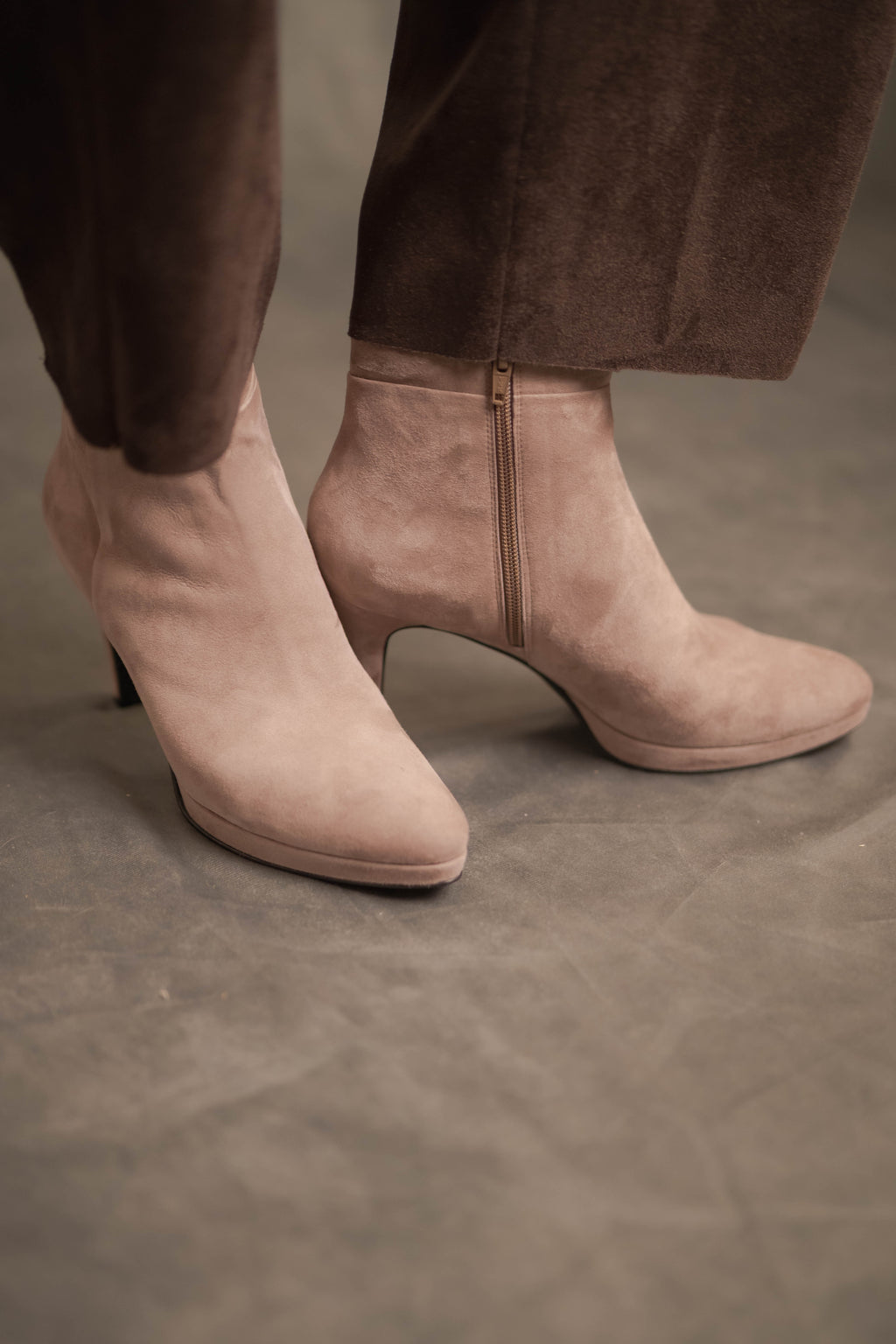 Stiefelette in Nougat