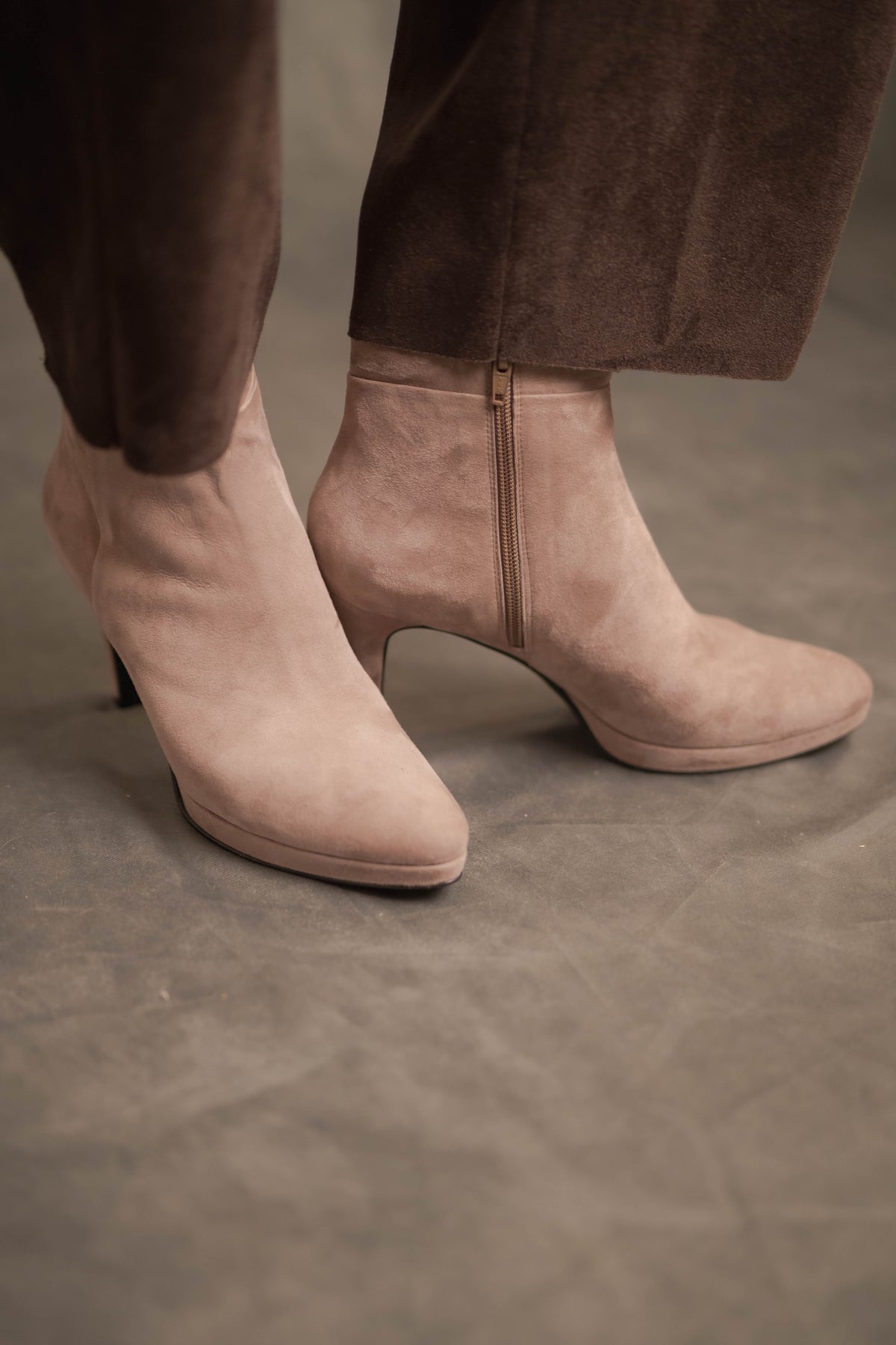 Stiefelette in Nougat