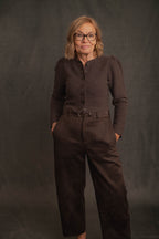 Strickjacke dunkelbraun-rinde