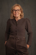 Strickjacke dunkelbraun-rinde