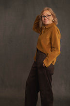 Samtbluse gold-gelb