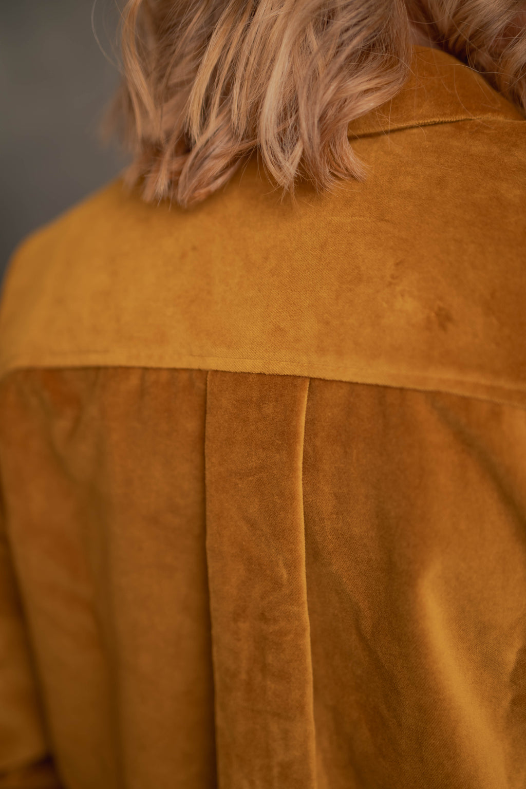 Samtbluse gold-gelb