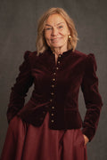 Jacke BELINDA samt bordeaux