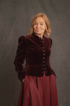 Jacke BELINDA samt bordeaux