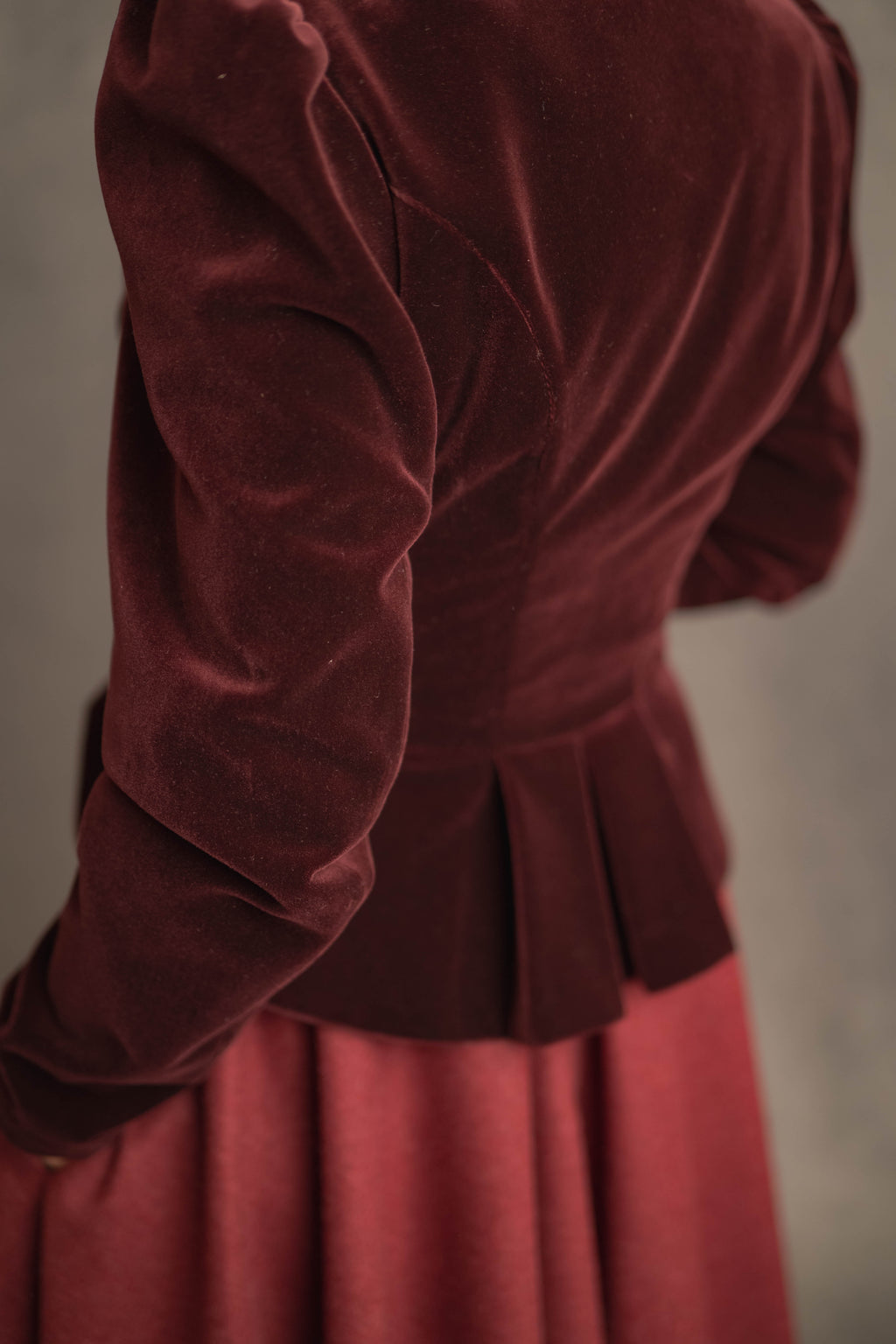 Jacke BELINDA samt bordeaux