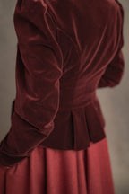 Jacke BELINDA samt bordeaux