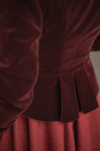 Jacke BELINDA samt bordeaux