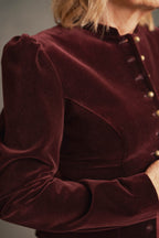 Jacke BELINDA samt bordeaux