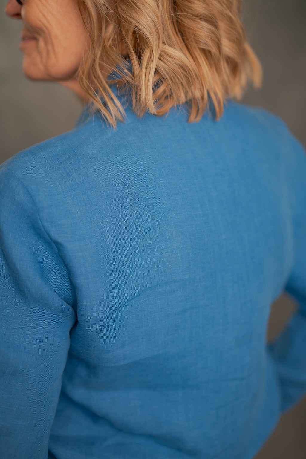 Leinenbluse königsblau