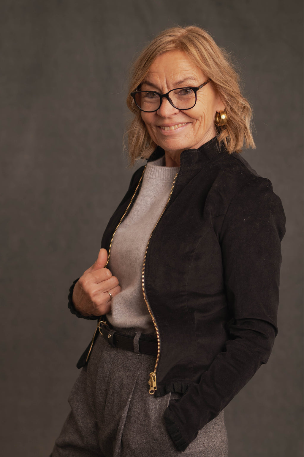 Jacke LENA in Cord schwarz