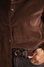 Samtbluse braun