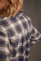 Hemdbluse Karo blau-grün
