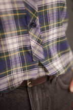 Hemdbluse Karo blau-grün