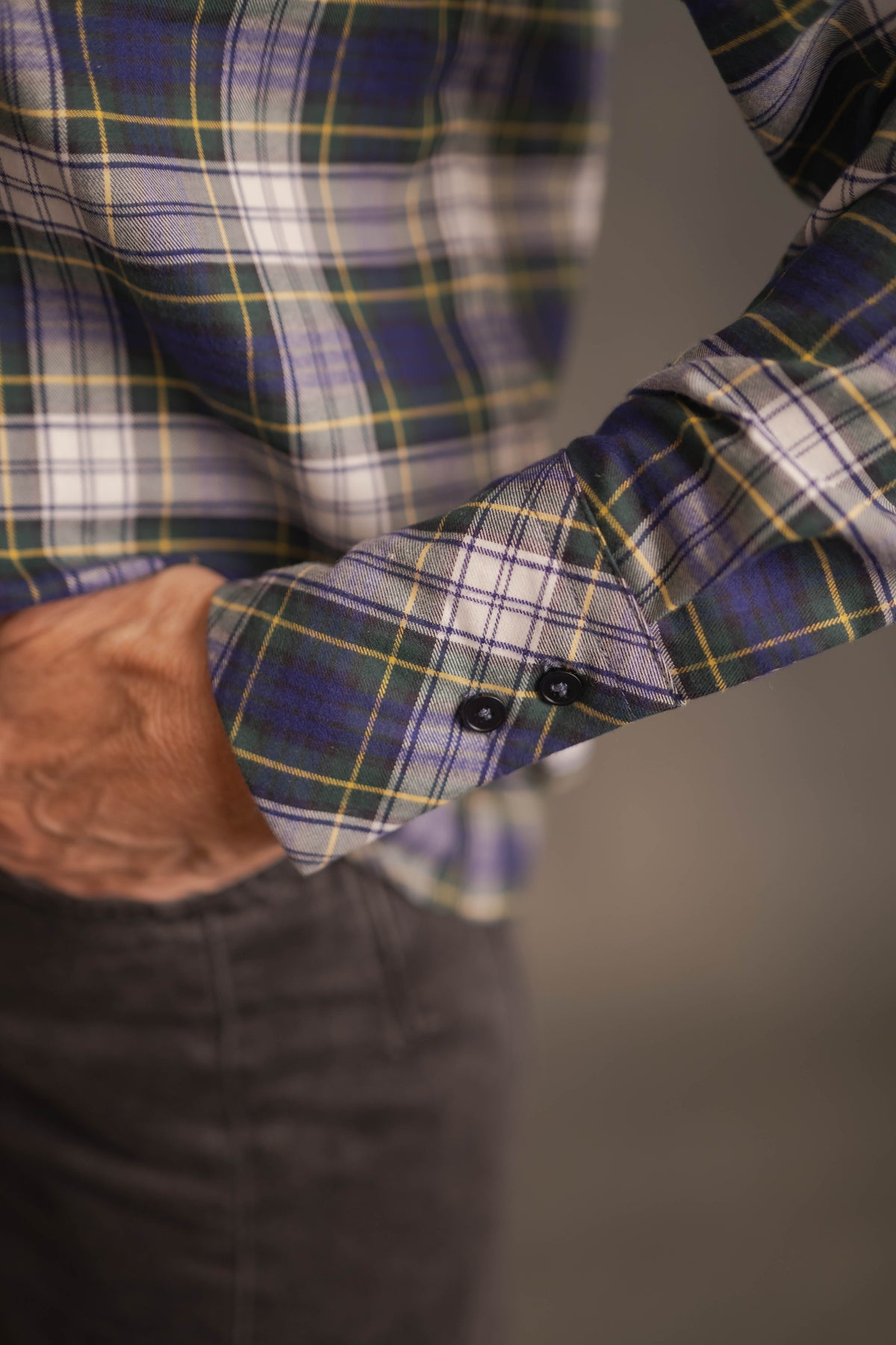 Hemdbluse Karo blau-grün