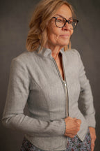 Jacke LENA in Leinen türkis