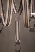 Elastischer Hosenträger braun/grau/schwarz