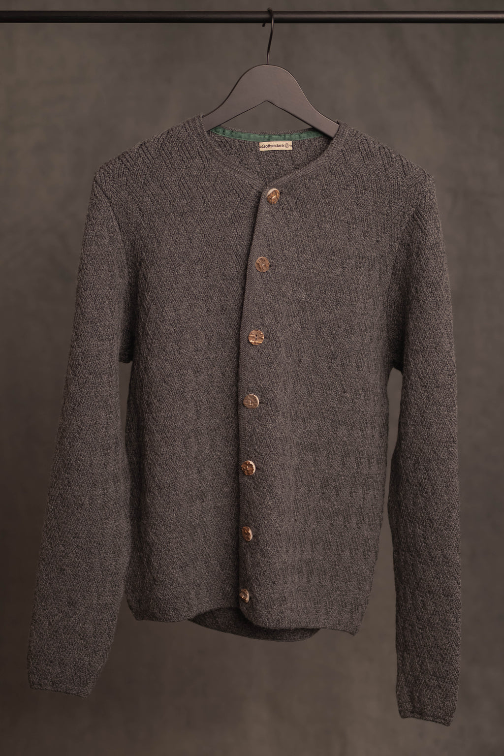 Strickjacke Eustachius asphaltgrau