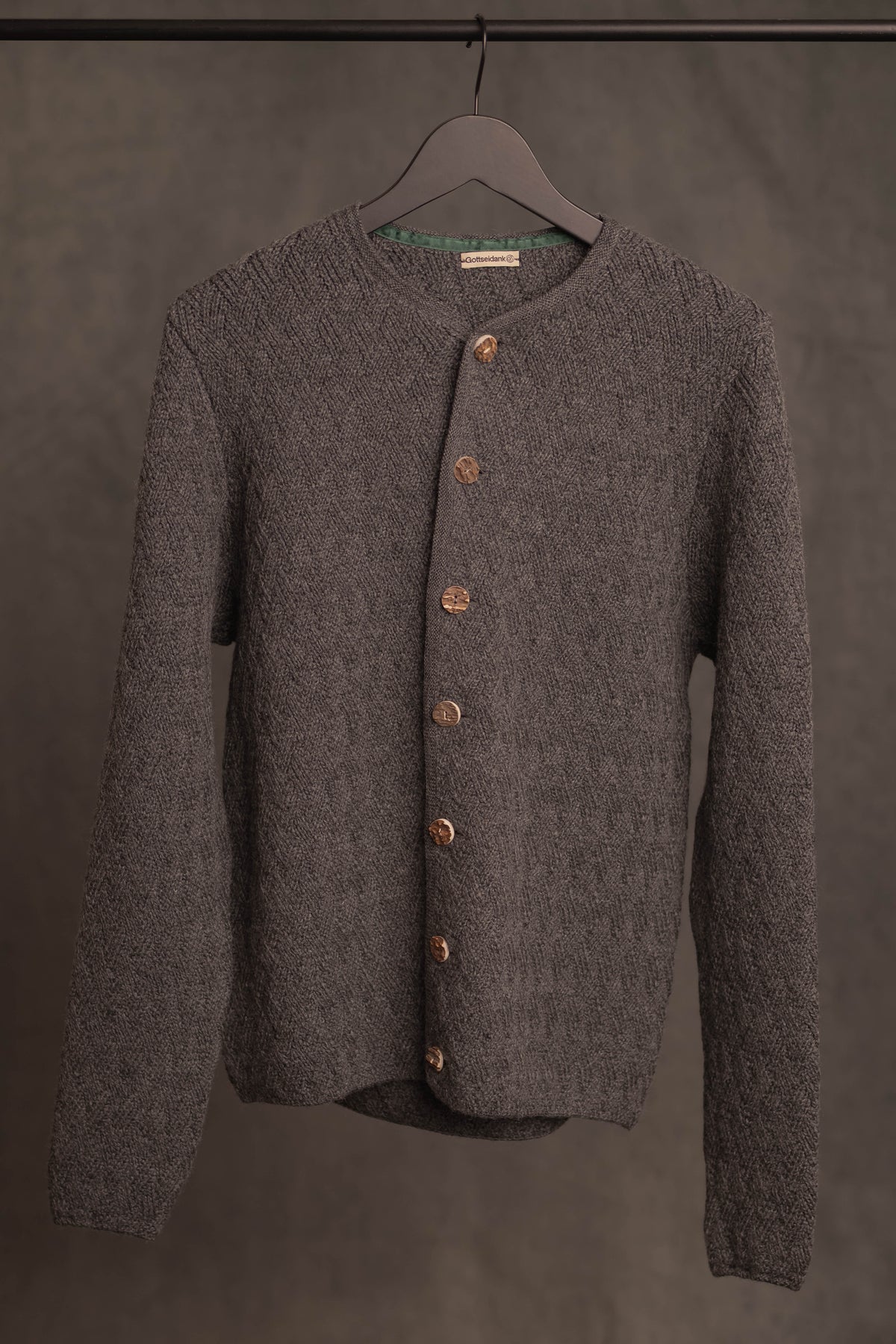 Strickjacke Eustachius asphaltgrau