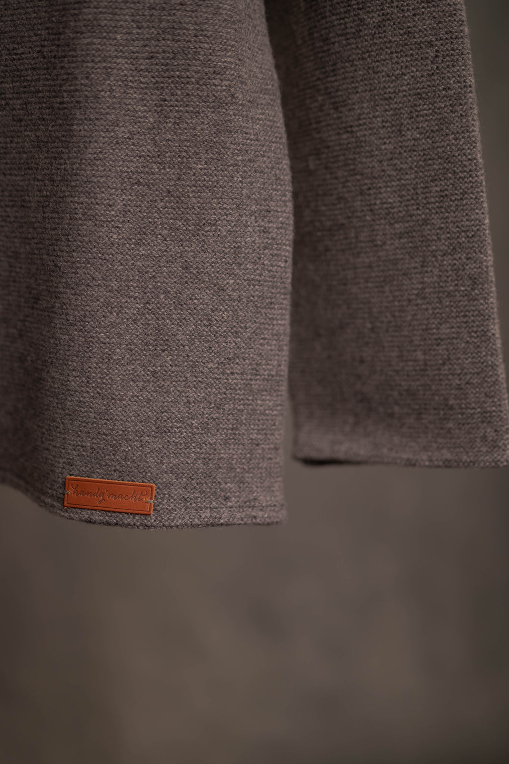 Strickpullover grau mit Reißverschluss