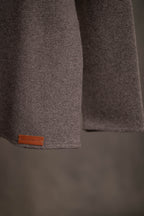 Strickpullover grau mit Reißverschluss