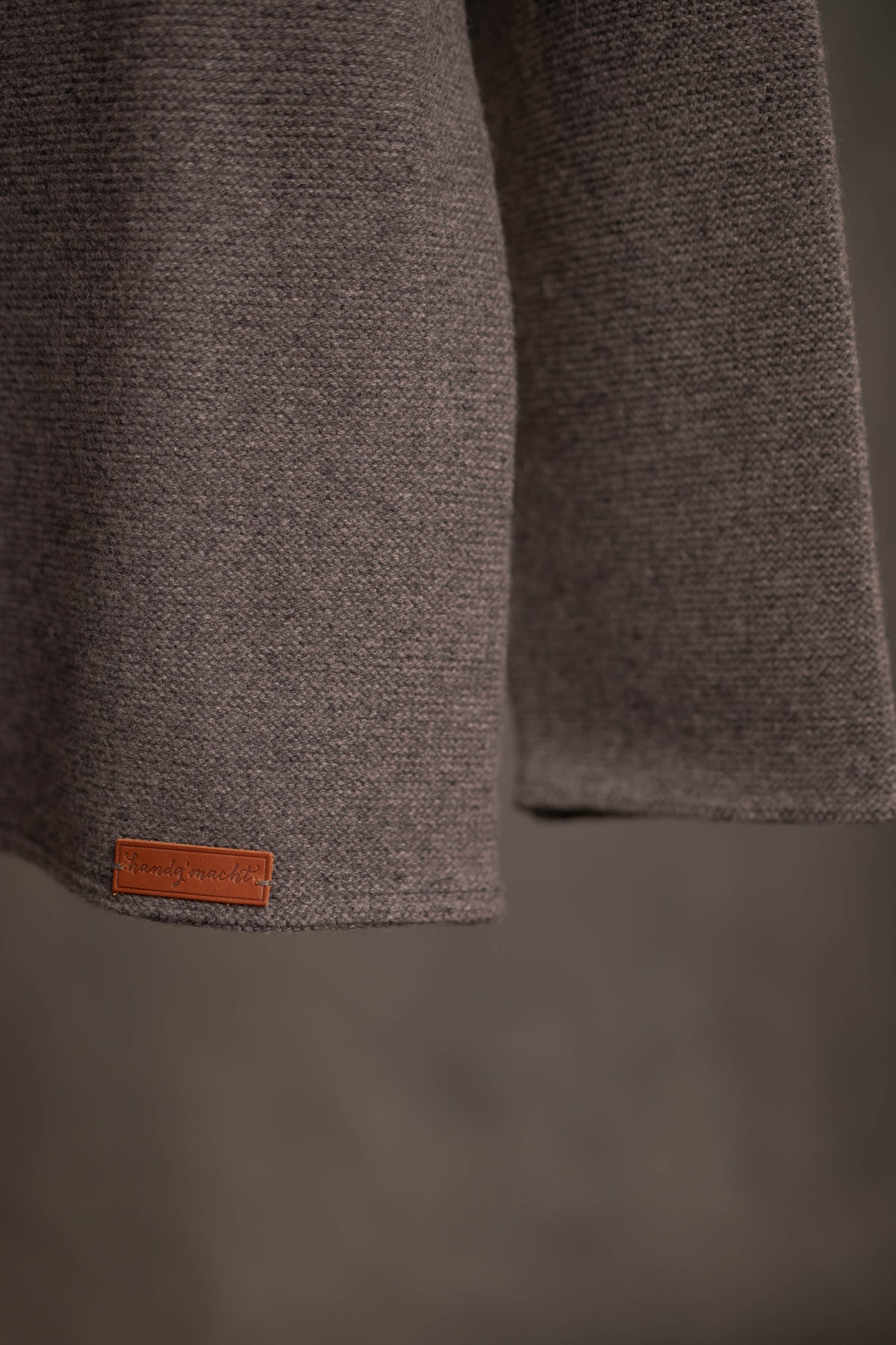 Strickpullover grau mit Reißverschluss