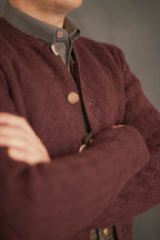 Strickjacke Eustachius feigenrot