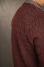 Strickjacke Eustachius feigenrot