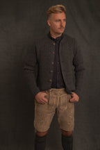 Strickjacke Eustachius asphaltgrau