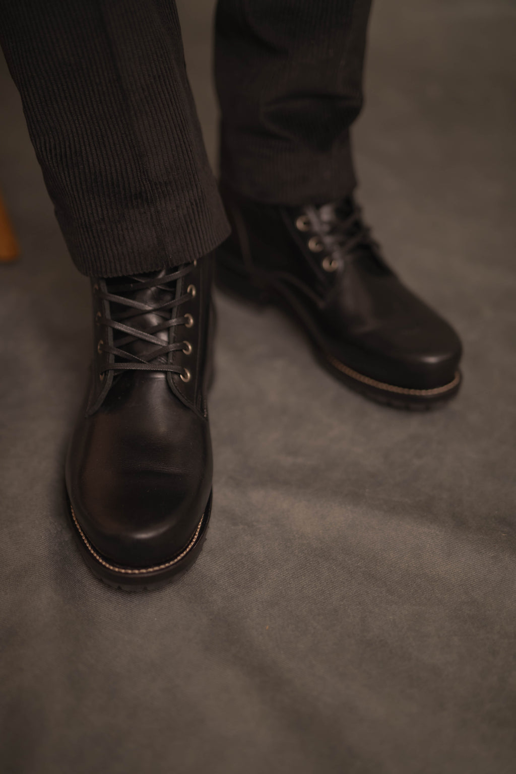 Schnürstiefel Zeno in schwarz